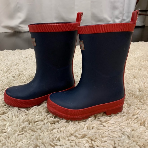 ❗️SOLD❗️Hatley Navy/Red Rain Boots GUC - Picture 2 of 7